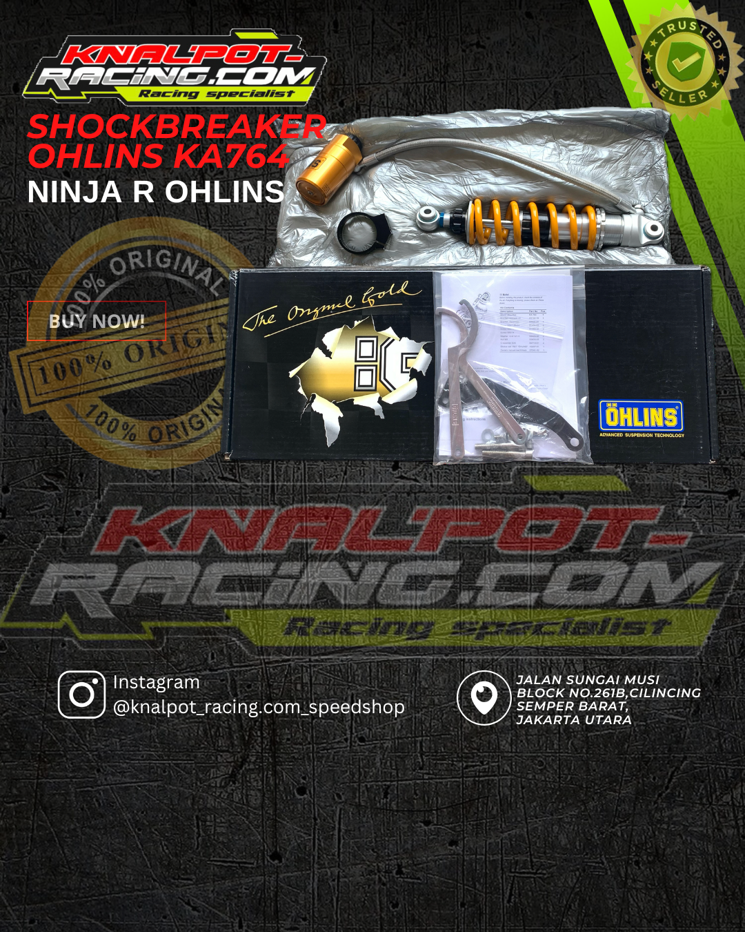 SHOCKBREAKER OHLINS KA764 NINJA R OHLINS